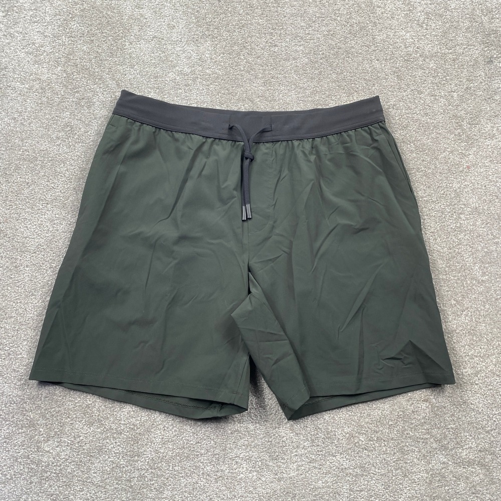 Mens L 7in Elevate Short Unlined Olive Shadow Athletic Outdoor Shorts Gym Train